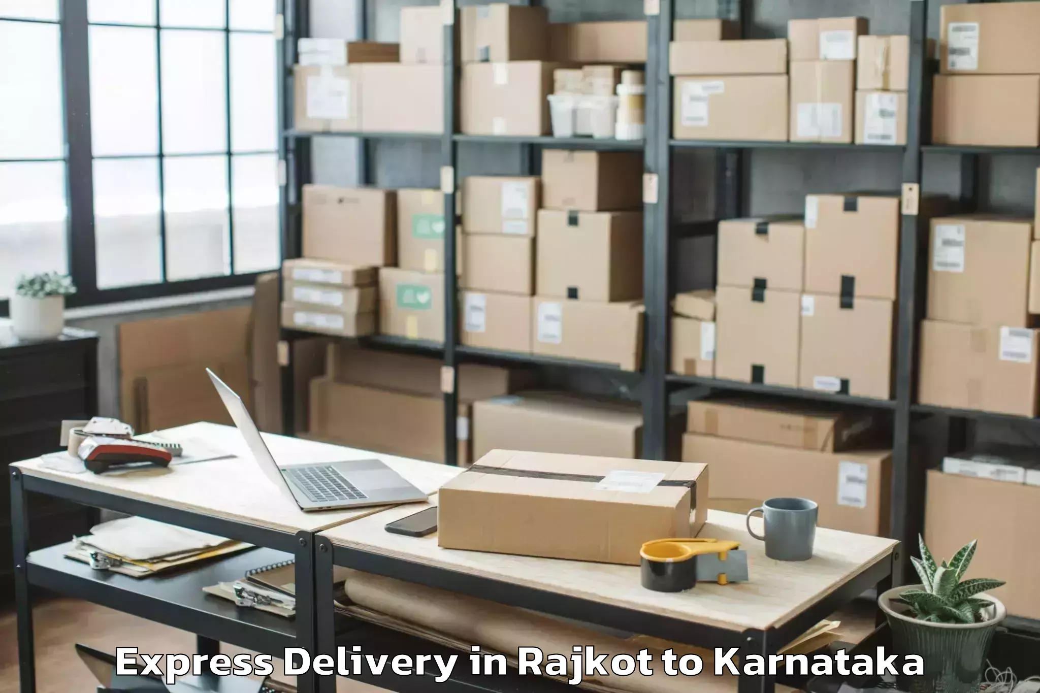 Top Rajkot to Yelahanka Express Delivery Available